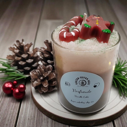 Handgemachte Weihnachtskerzen im Glas als kleines Weihnachtsgeschenk, Kerzen-Seifen Herz Delitzsch