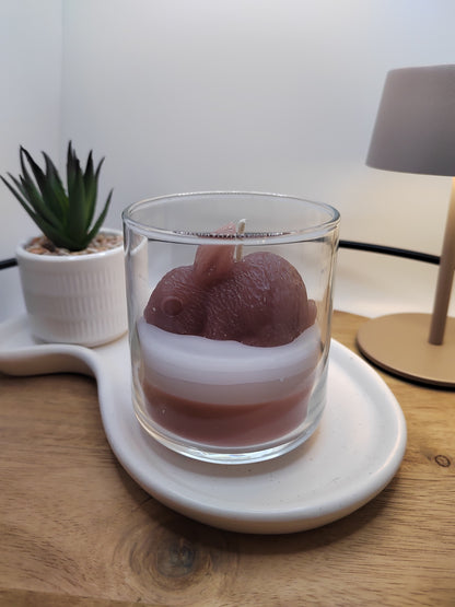 Frühlings-Hase Duftkerze im Glas – Handgegossene Frühlingsdeko & Oster Geschenkidee für Frauen