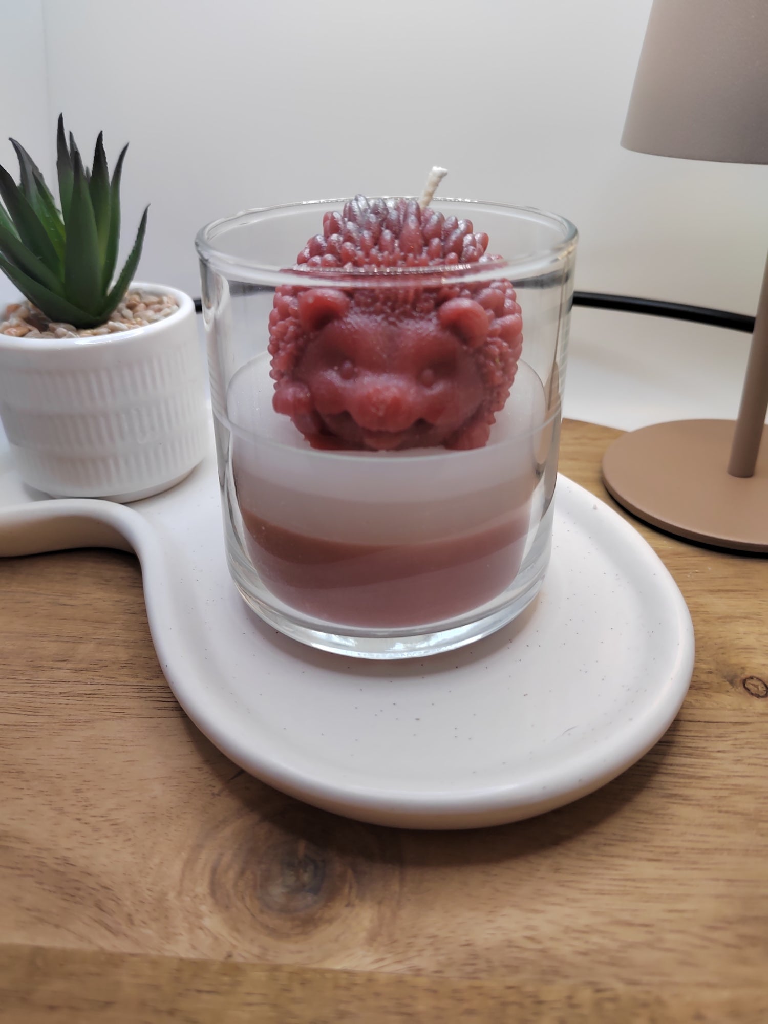 Frühlings-Igel – Handgegossene Duftkerze im Glas