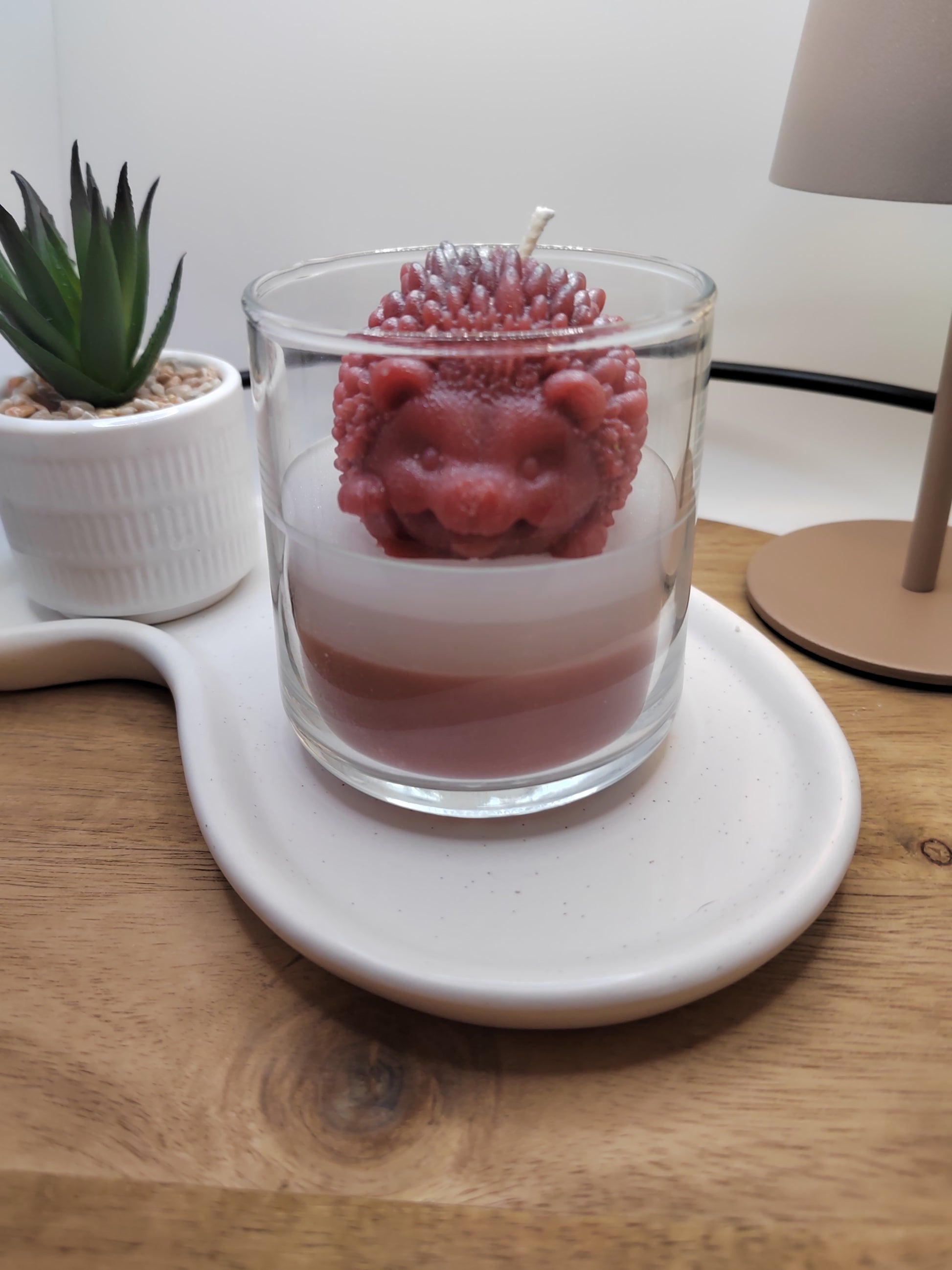 Frühlings-Igel – Handgegossene Duftkerze im Glas