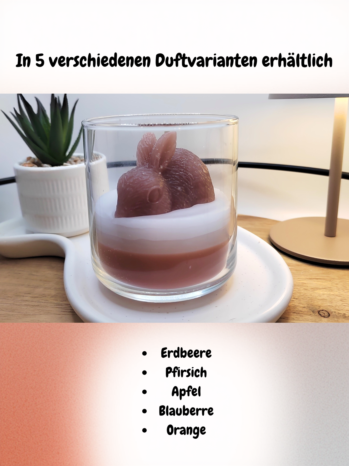 Frühlings-Hase Duftkerze im Glas – Handgegossene Frühlingsdeko & Oster Geschenkidee für Frauen