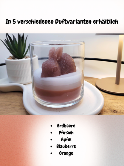 Frühlings-Hase Duftkerze im Glas – Handgegossene Frühlingsdeko & Oster Geschenkidee für Frauen