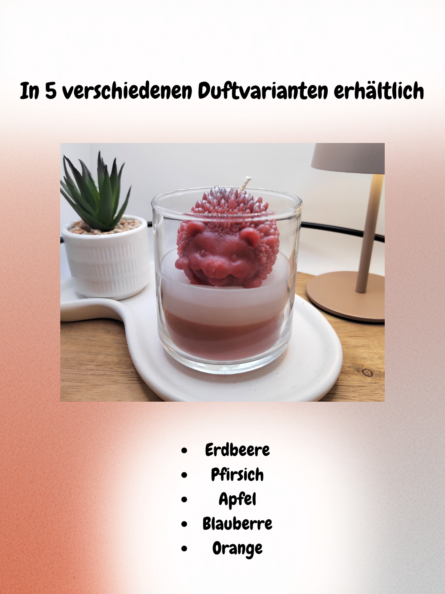 Frühlings-Igel – Handgegossene Duftkerze im Glas