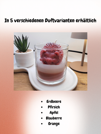 Frühlings-Igel – Handgegossene Duftkerze im Glas
