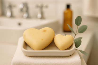 Geschenkidee Mama- Zwei Herzseifen aus Naturseife als kleines Dankeschön