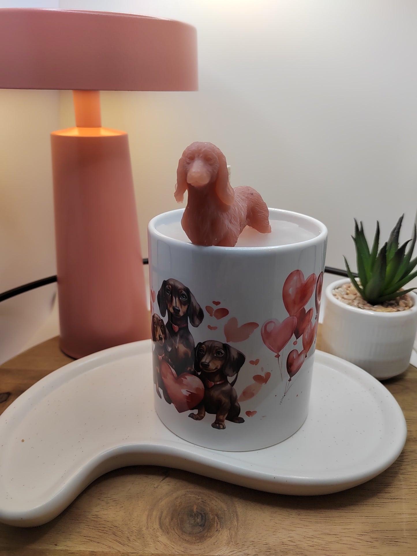 Dackel Tasse - Geschenkidee Kerze, Tasse als Geschenk