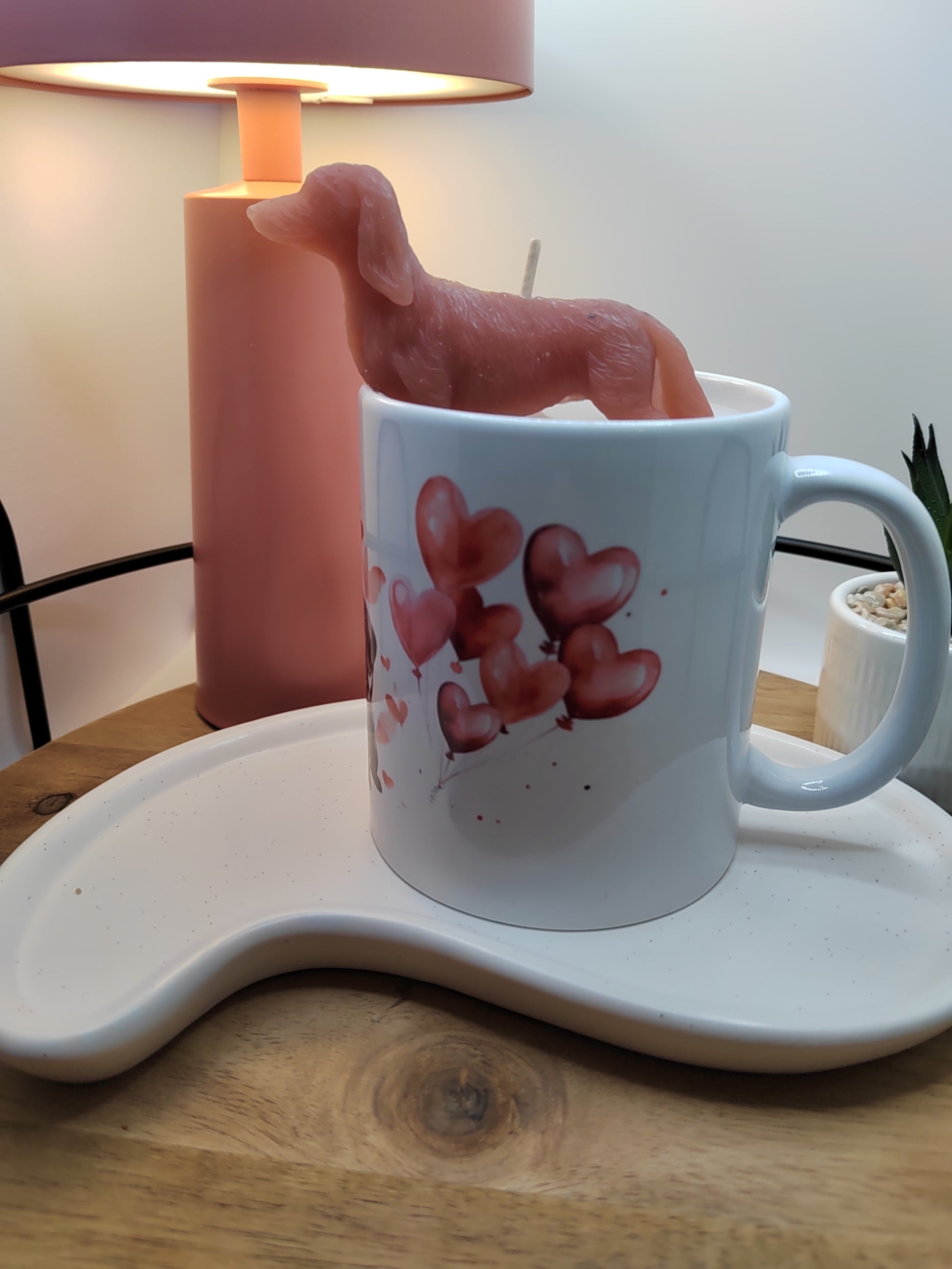 Dackel Tasse - Geschenkidee Kerze, Tasse als Geschenk