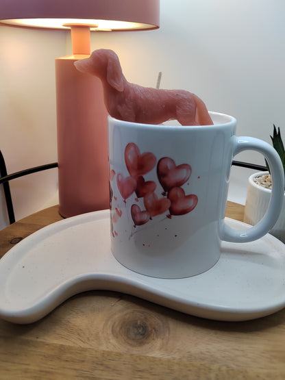 Dackel Tasse - Geschenkidee Kerze, Tasse als Geschenk