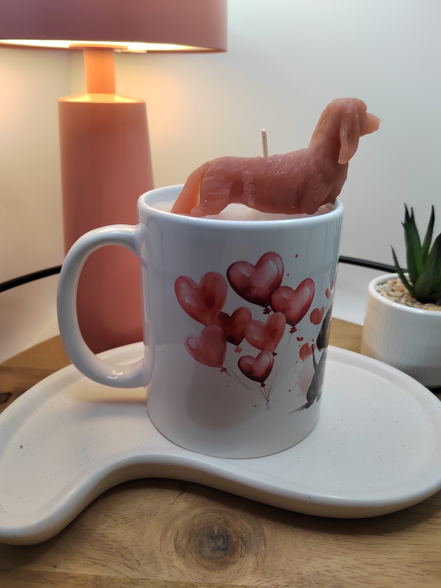 Dackel Tasse - Geschenkidee Kerze, Tasse als Geschenk