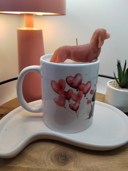 Dackel Tasse - Geschenkidee Kerze, Tasse als Geschenk