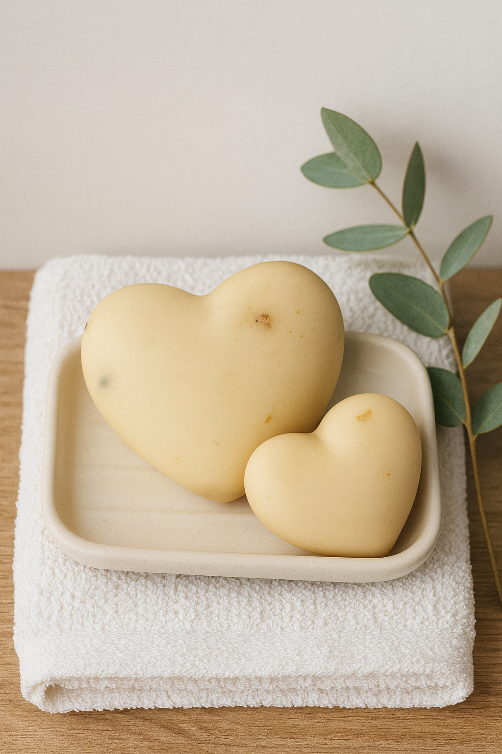 Geschenkidee Mama - Herzseifen Set aus Sheabutter, Olivenöl und Mandelöl