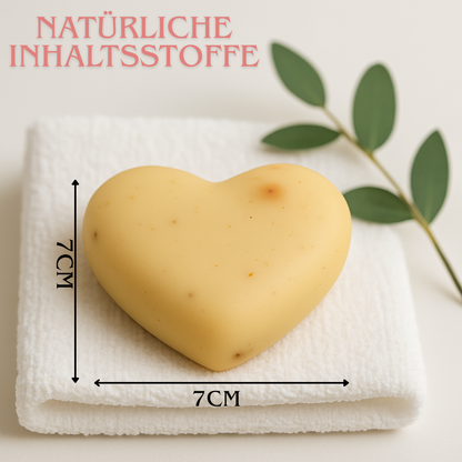Geschenkidee Mama - Naturseife in Herzform als Muttertag Geschenk, sanft und handgemacht - große Seife Herzform
