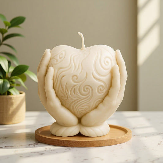 Geschenke mit Herzen Kerze