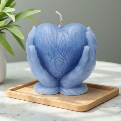 Geschenke mit Herzen Kerze