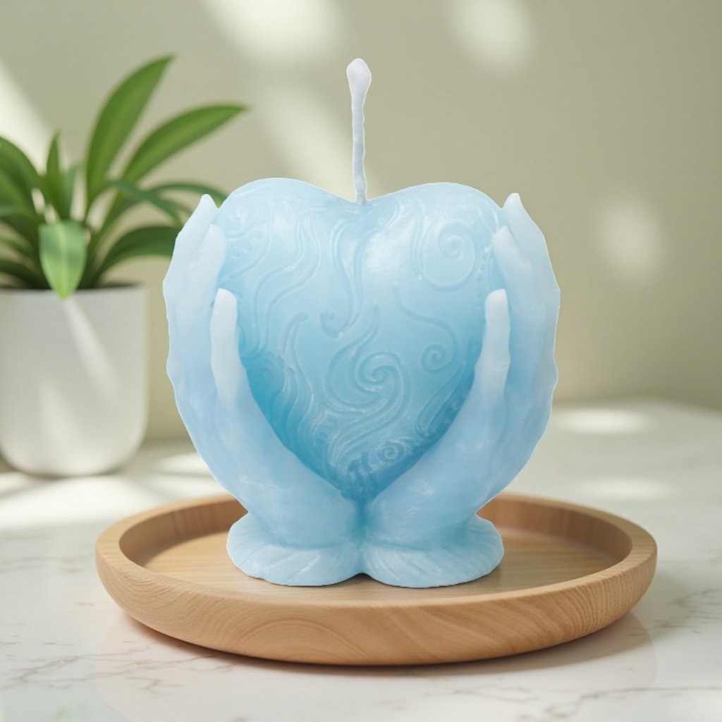 Geschenke mit Herzen Kerze