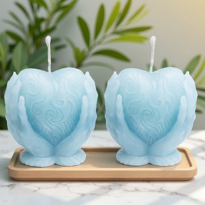 Geschenke mit Herzen Kerze