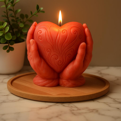 Geschenkidee von Herzen Kerze
