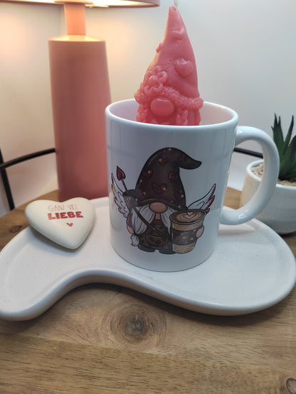 Geschenke für Männer – Kerze in Tasse „Liebe ist: Schnarchen ignorieren“