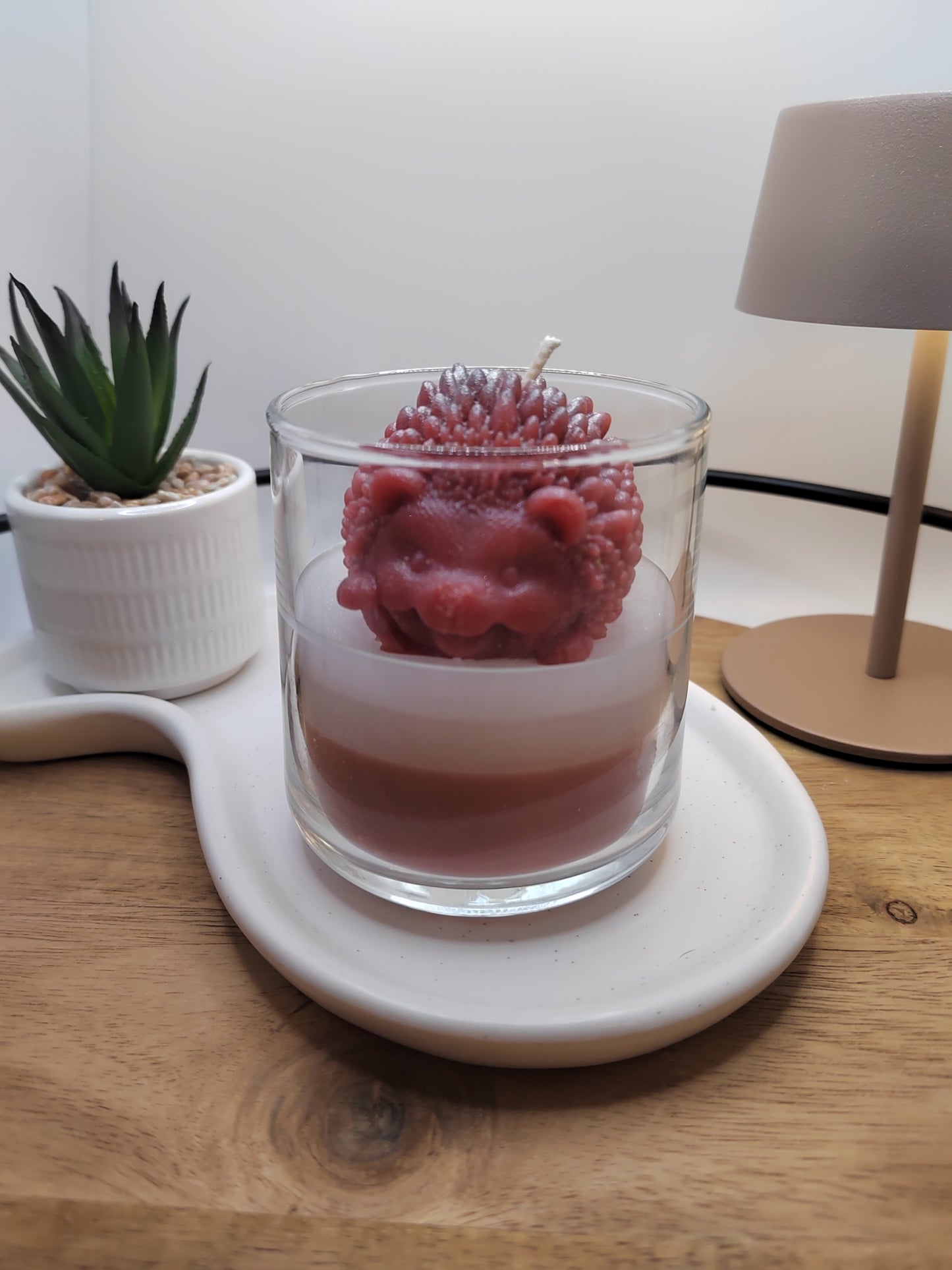 Frühlings-Igel – Handgegossene Duftkerze im Glas