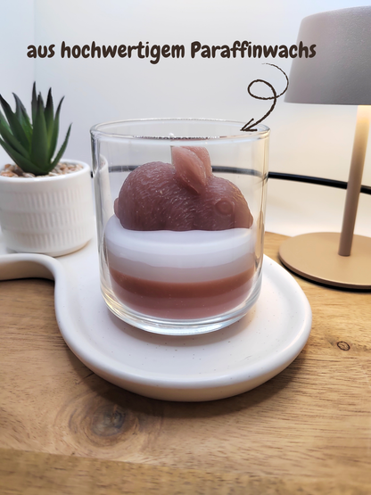 Frühlings-Hase Duftkerze im Glas – Handgegossene Frühlingsdeko & Oster Geschenkidee für Frauen