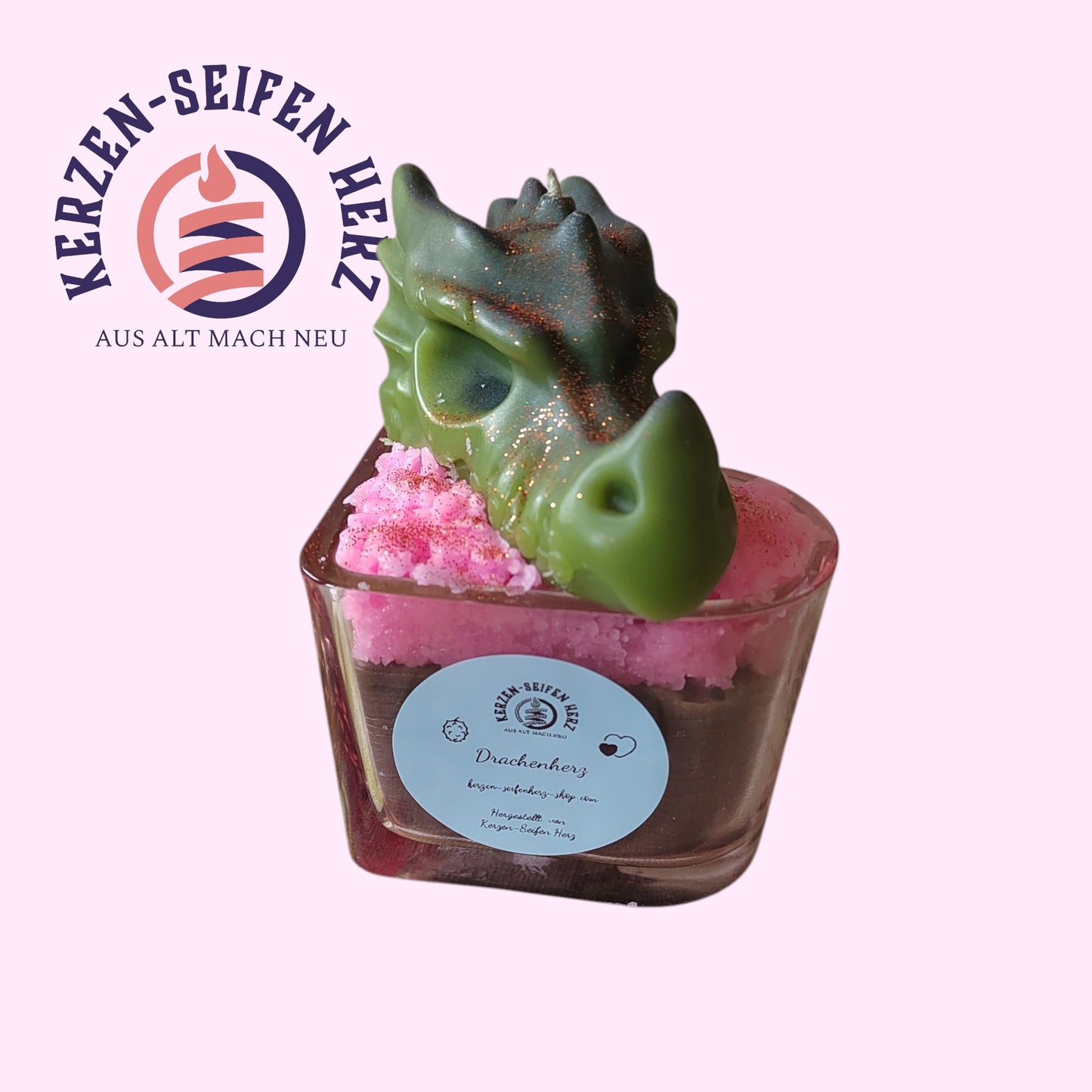 Drachenherz – Duftkerze mit Dragonfruit