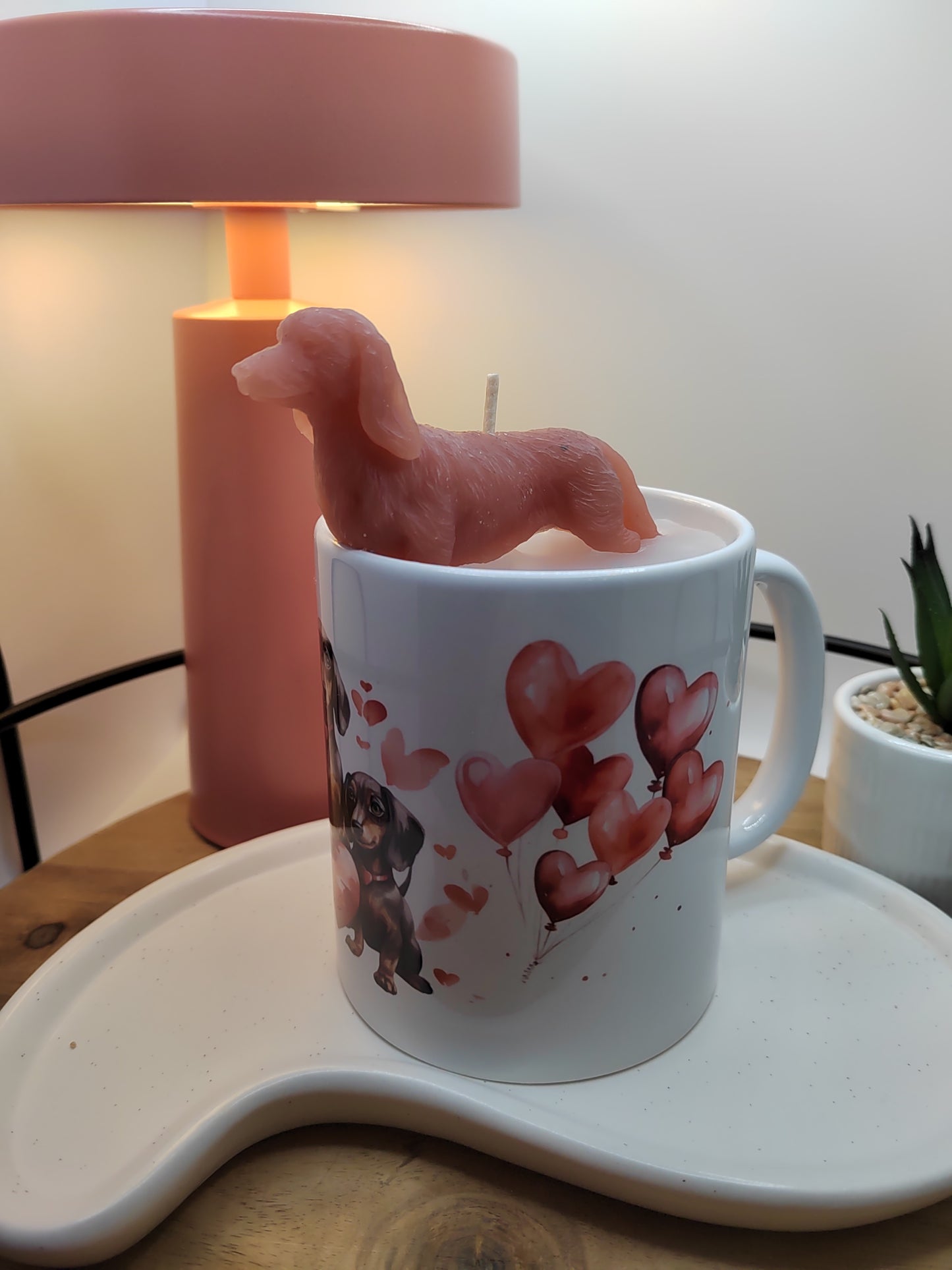 Dackel Tasse - Geschenkidee Kerze, Tasse als Geschenk