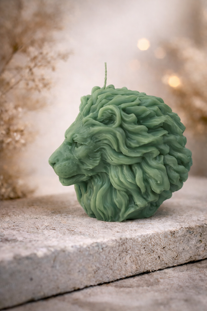 Symbol für Stärke und Kraft – Löwenkopf Kerze