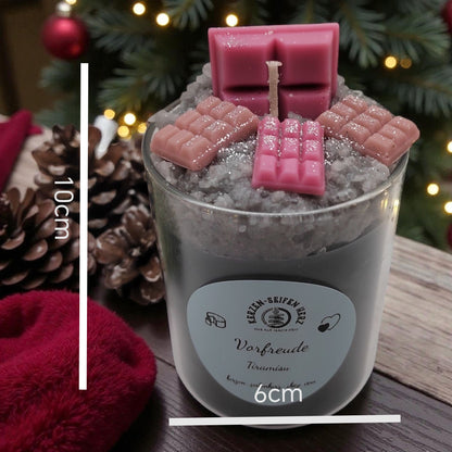 Handgemachte Weihnachtskerzen im Glas als kleines Weihnachtsgeschenk, Kerzen-Seifen Herz Delitzsch
