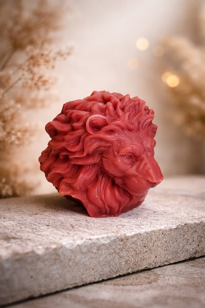 Symbol für Stärke und Kraft – Löwenkopf Kerze