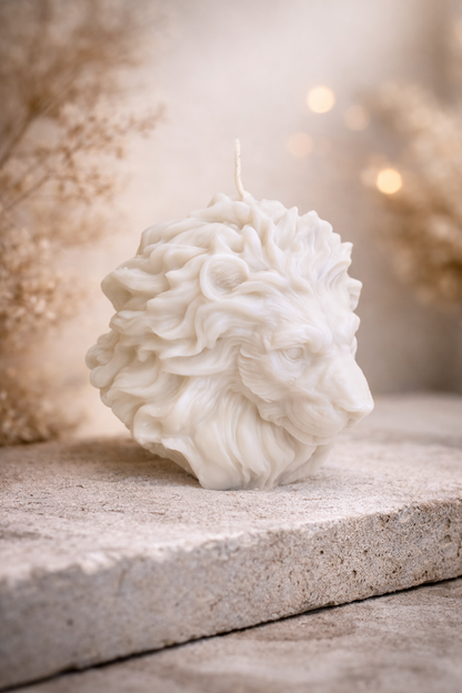 Symbol für Stärke und Kraft – Löwenkopf Kerze