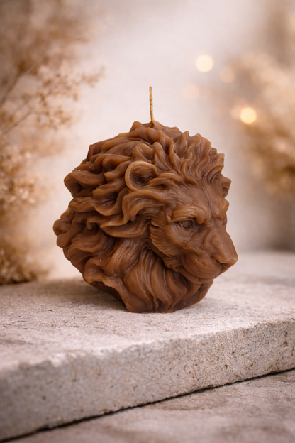 Symbol für Stärke und Kraft – Löwenkopf Kerze