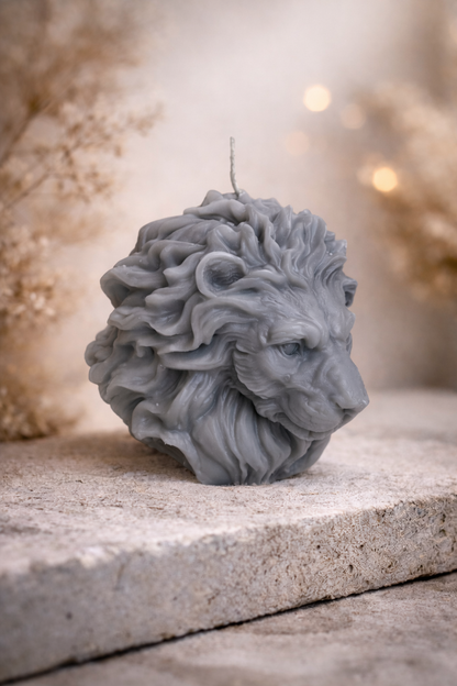 Symbol für Stärke und Kraft – Löwenkopf Kerze